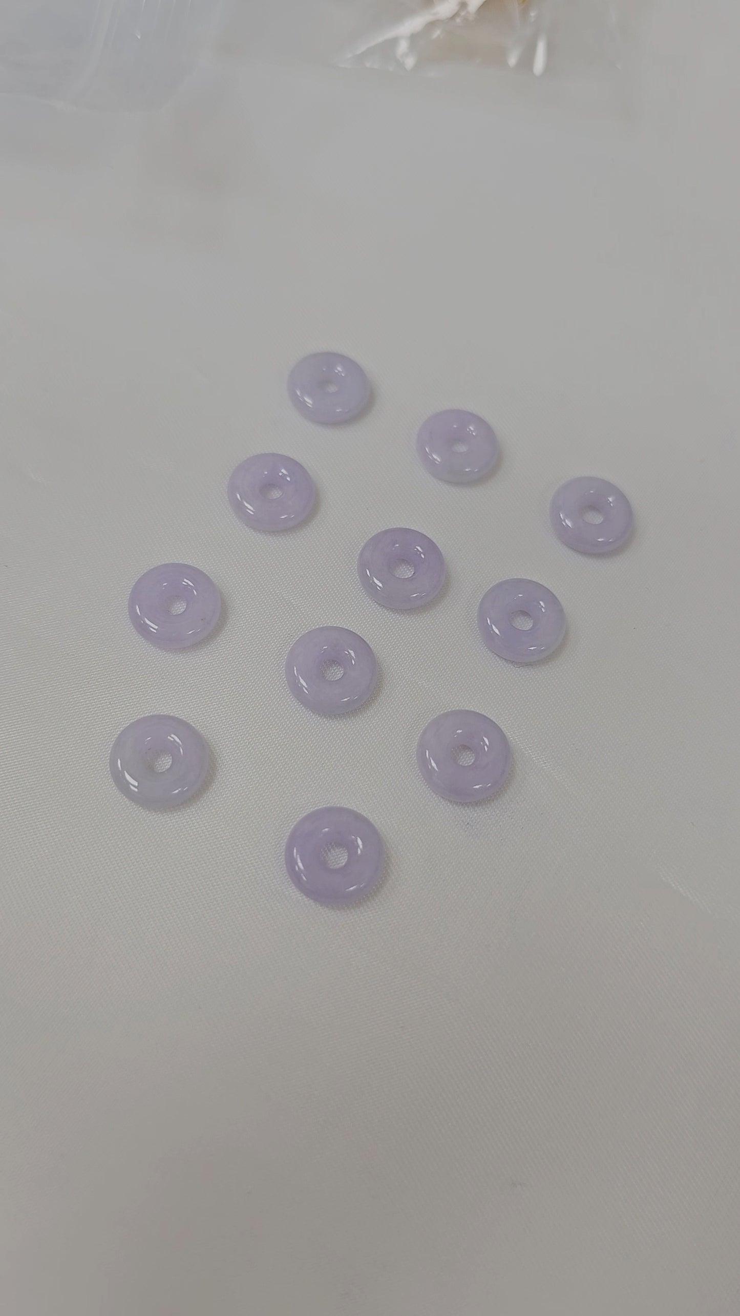 Guardian | Dainty Safekeeping 'Ping An' Jadeite Pendant in Light Lavender Purple (10mm, 18K Gold Vermeil)