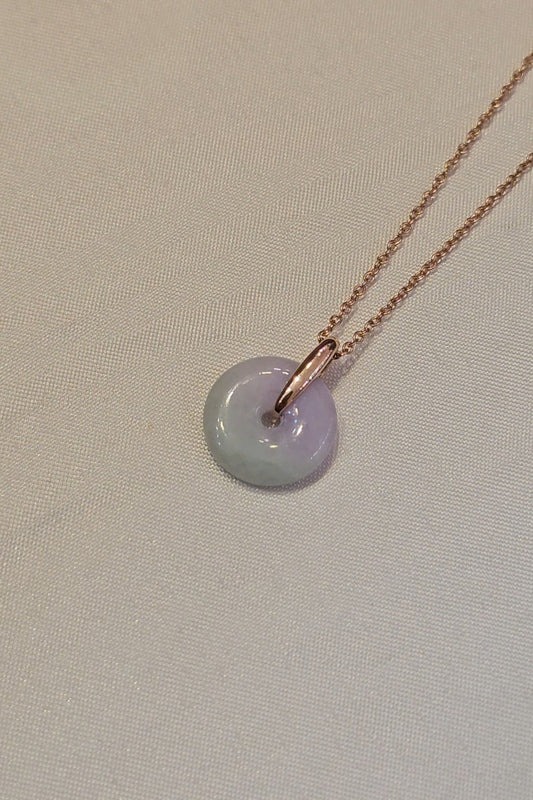 Guardian | Mei Safekeeping 'Ping An' Jadeite Pendant in Lavender Purple and Pastel Green(13mm)