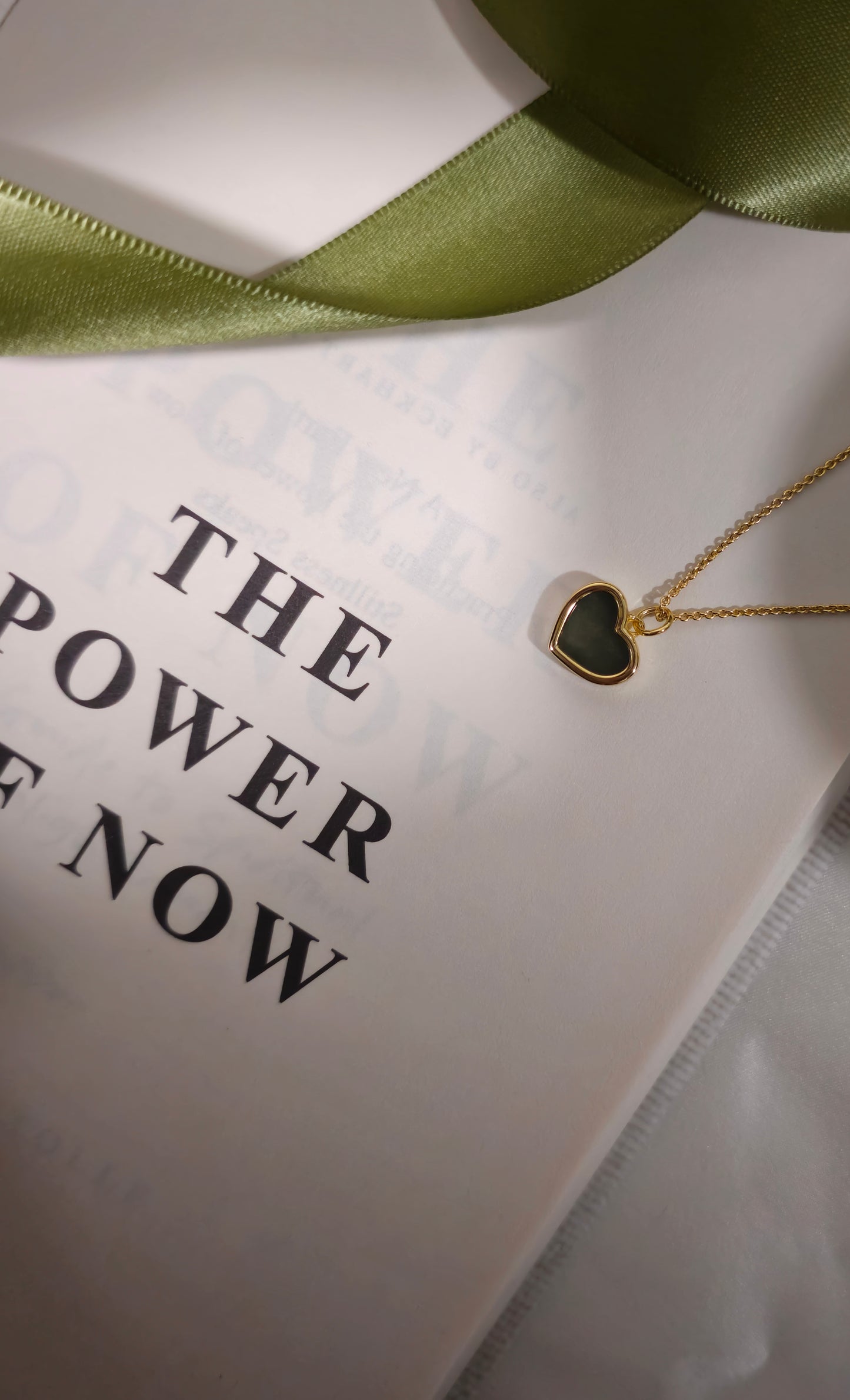 Guardian | Love Heart Jade Necklace in Aqua Green