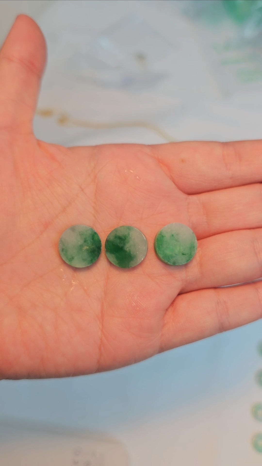 Guardian | Imperial Safekeeping 'Ping An' Jadeite Pendant in Deep Green (13mm, 18K Gold Vermeil/Solid Gold)