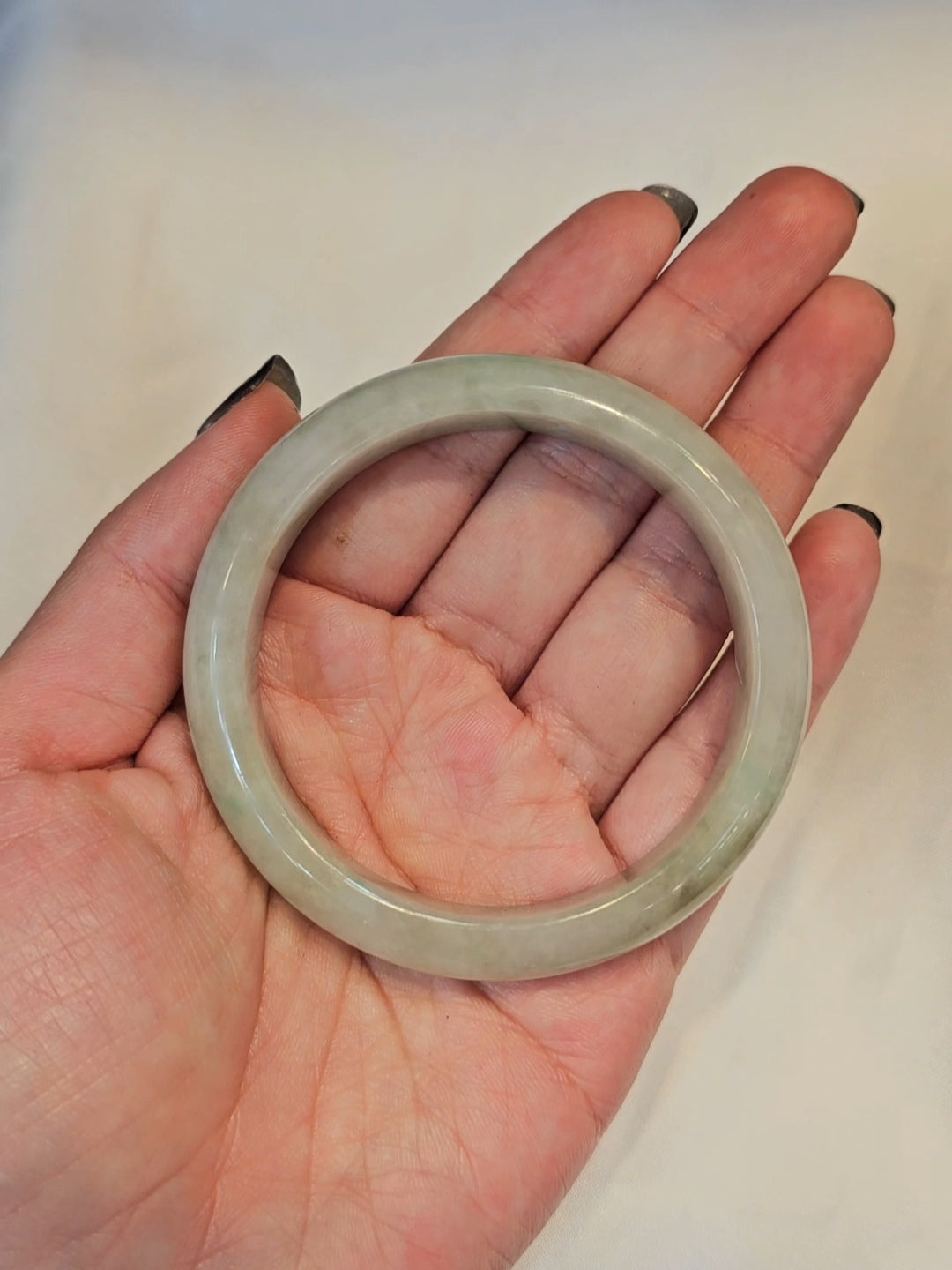GUARDIAN | JAYDE Natural Grade-A Jadeite Bangle in Yellow Haze (54.5mm Half Round)
