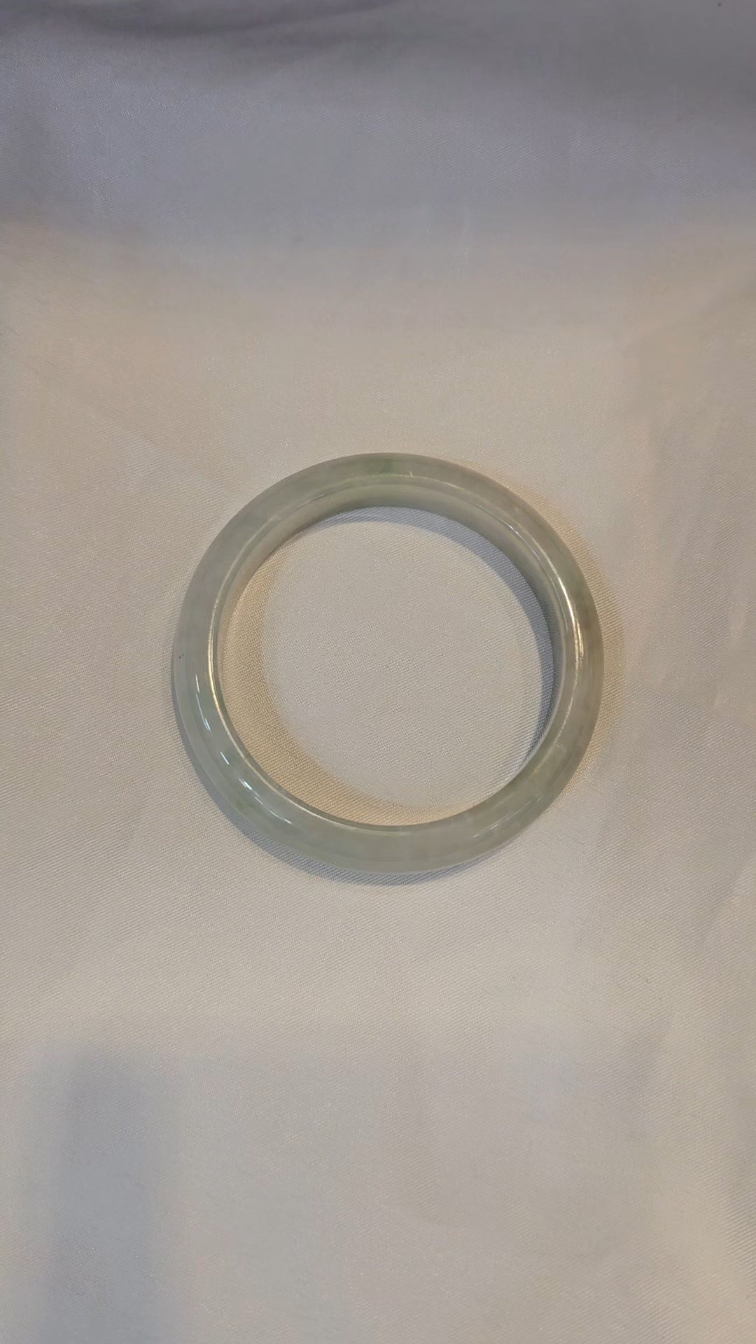 GUARDIAN | JAYDE Natural Grade-A Jadeite Bangle in Yellowish Green (57.3mm Half Round)