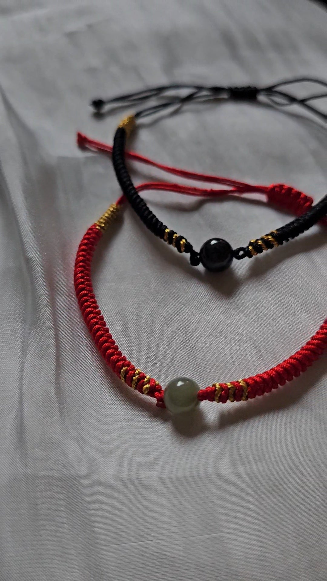 Yuan | Prosperity Jadeite Bead Bracelet in Aqua Green