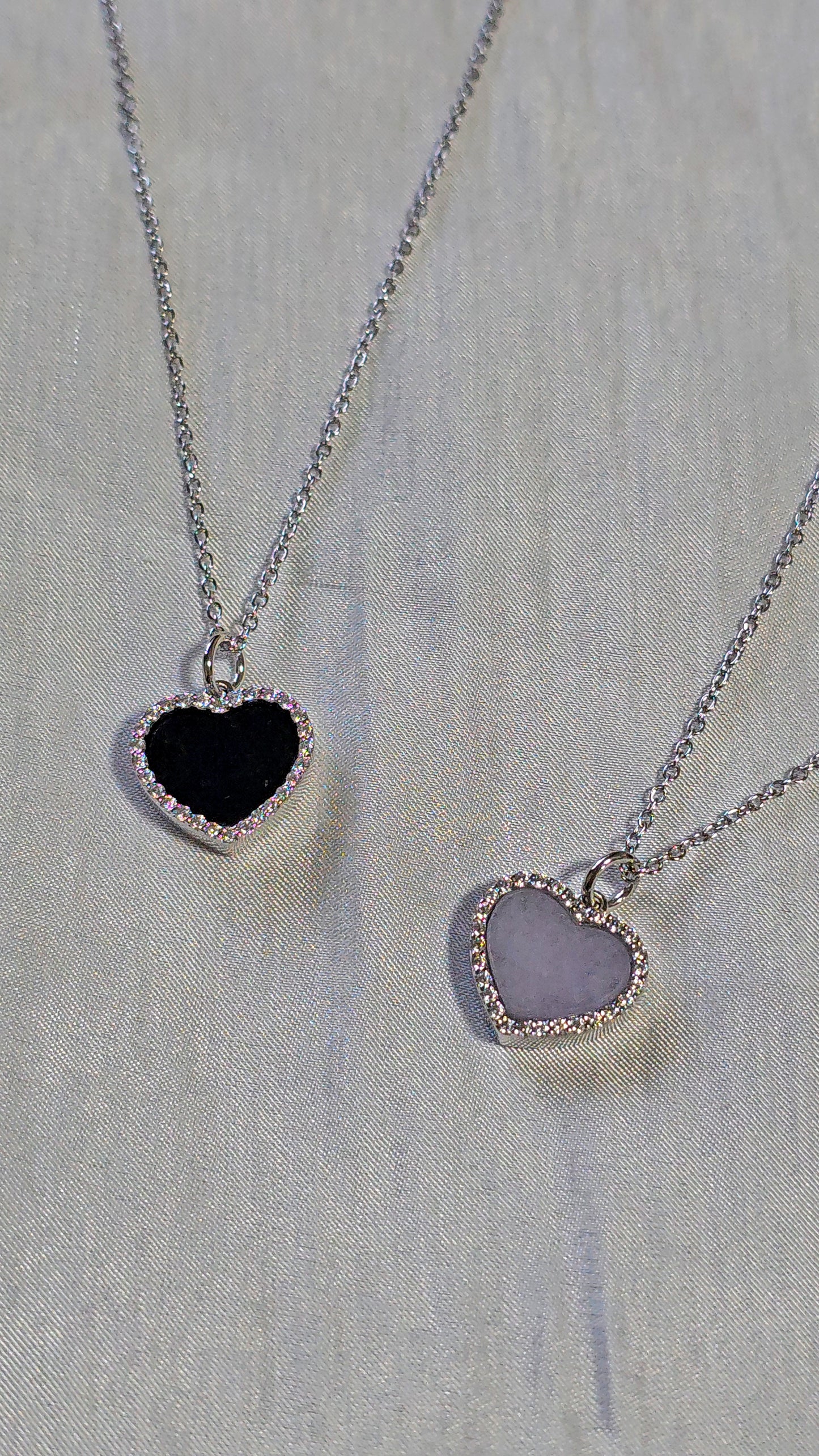 Guardian | Love Heart Jadeite Necklace in Light Lavender Purple