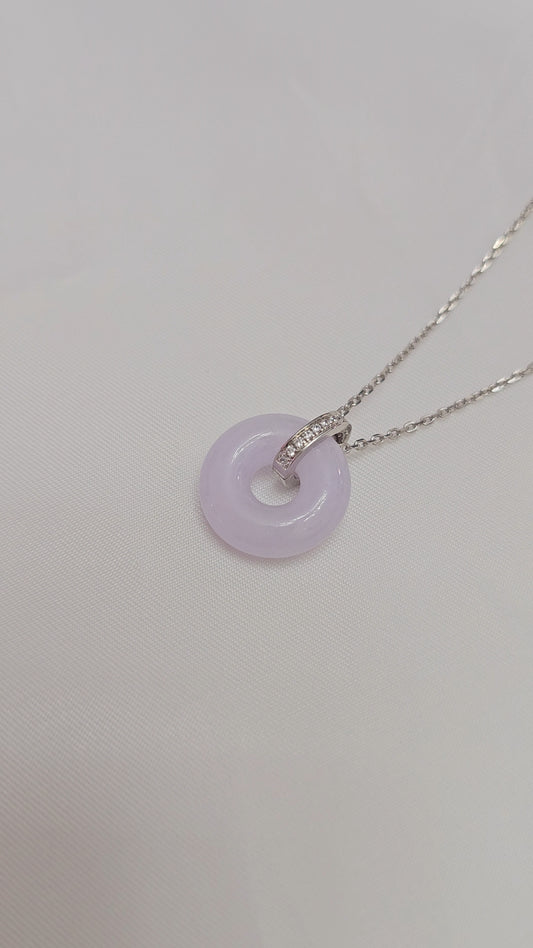 Guardian | Princess 'Ping An' Jadeite Pendant in Lavender Purple (16mm)