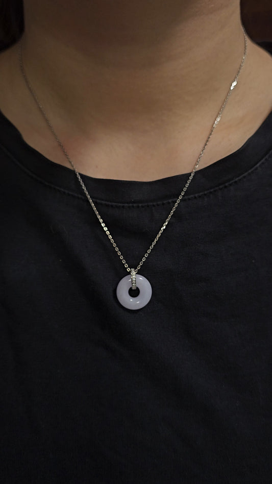 Guardian | Princess 'Ping An' Jadeite Pendant in Lavender Purple (16mm)