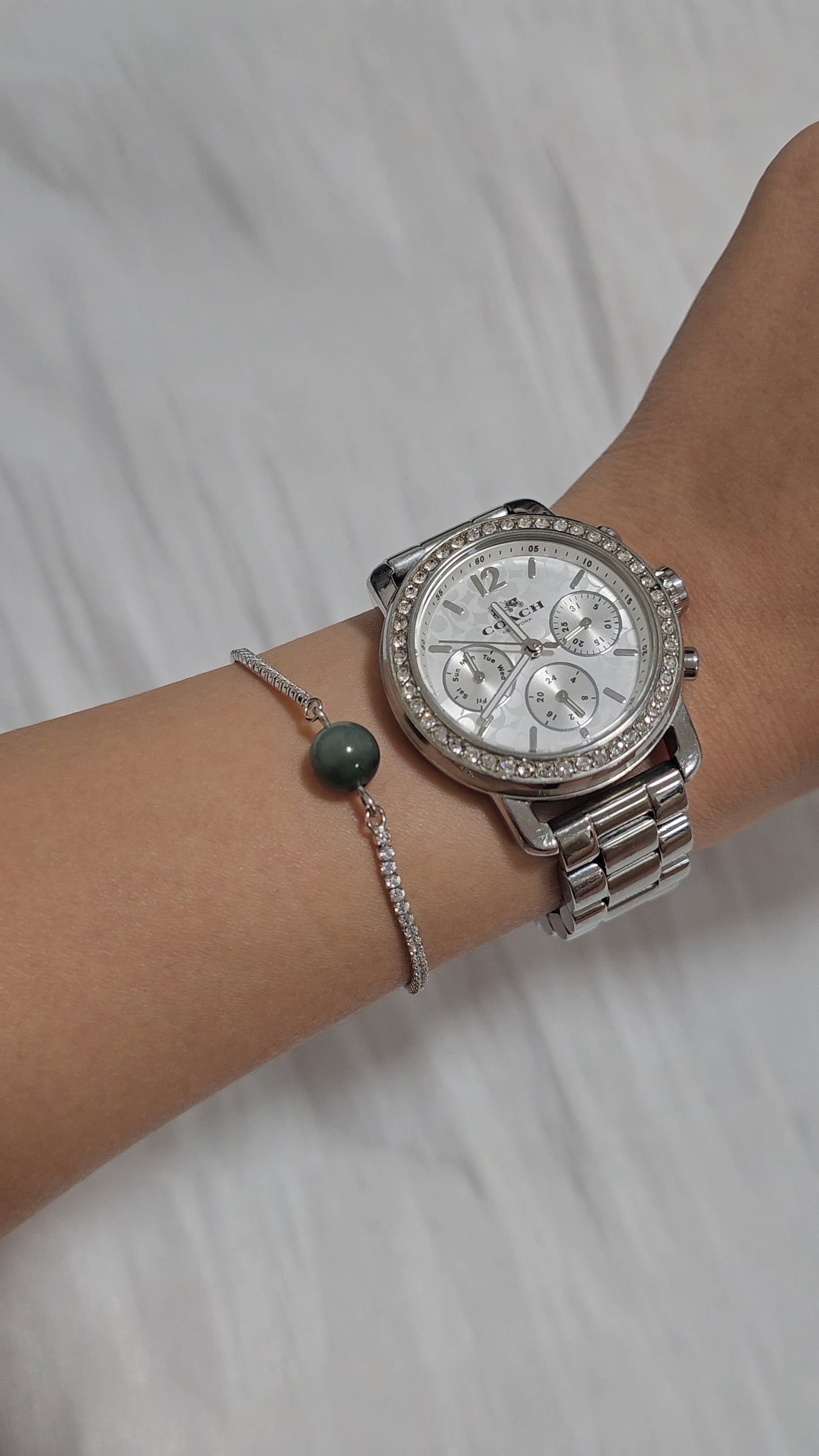 Yuan | Classic Jadeite Bracelet in Aqua Green