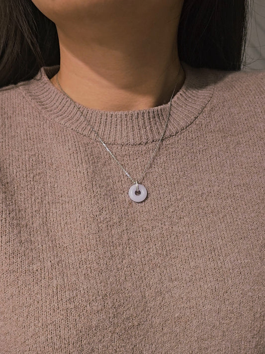 Guardian | Princess 'Ping An' Jadeite Pendant in Lavender Purple (16mm)
