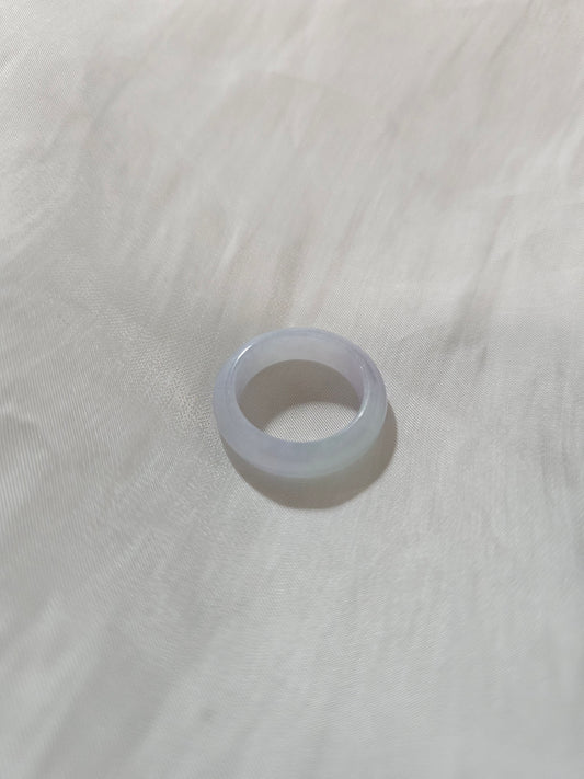 Yuan | Untreated Grade-A Jadeite Ring in Light Purple and Pastel Green