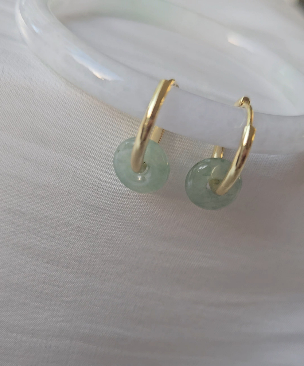 守護者 | 平安翡翠耳環(水綠色)
