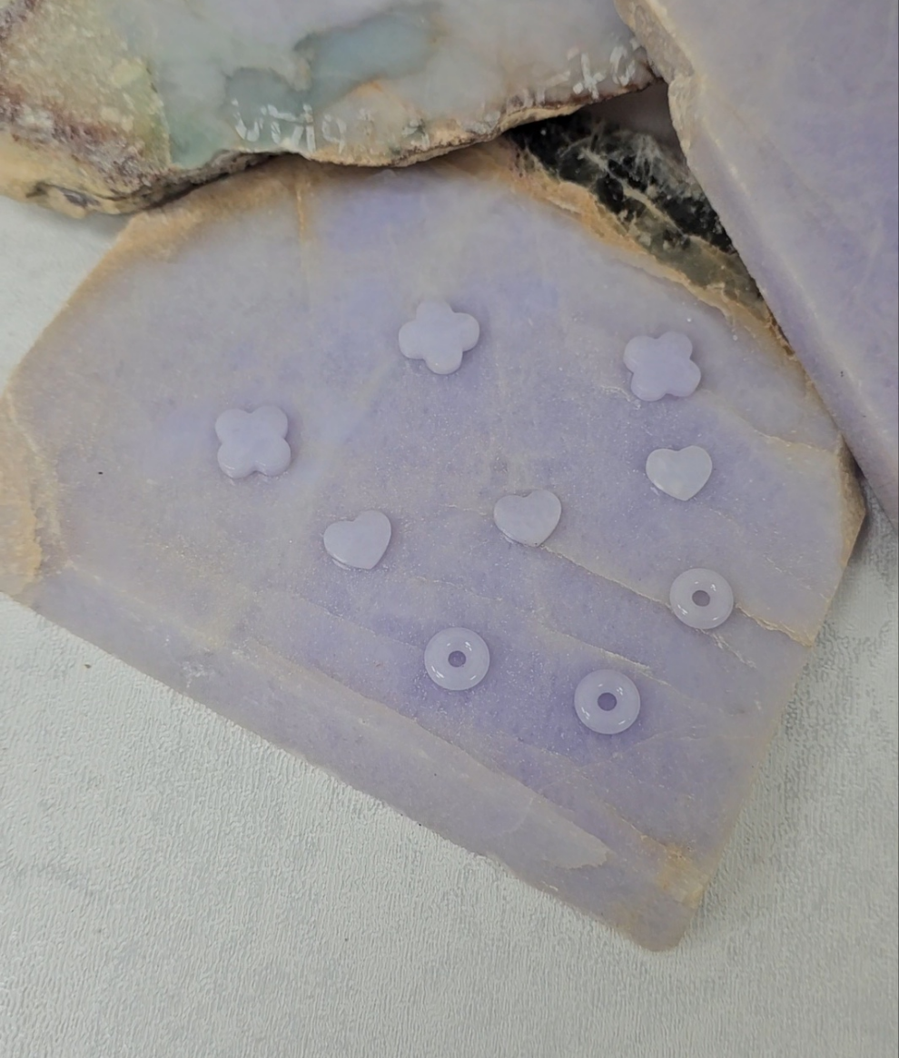 Guardian | Love Heart Jadeite Necklace in Light Lavender Purple