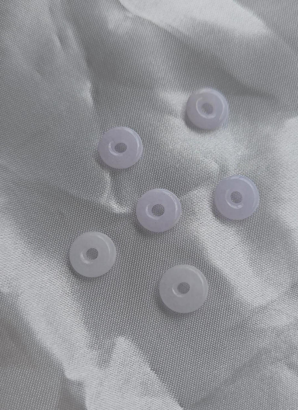 Guardian | Dainty Safekeeping 'Ping An' Jadeite Pendant in Light Lavender Purple (10mm)