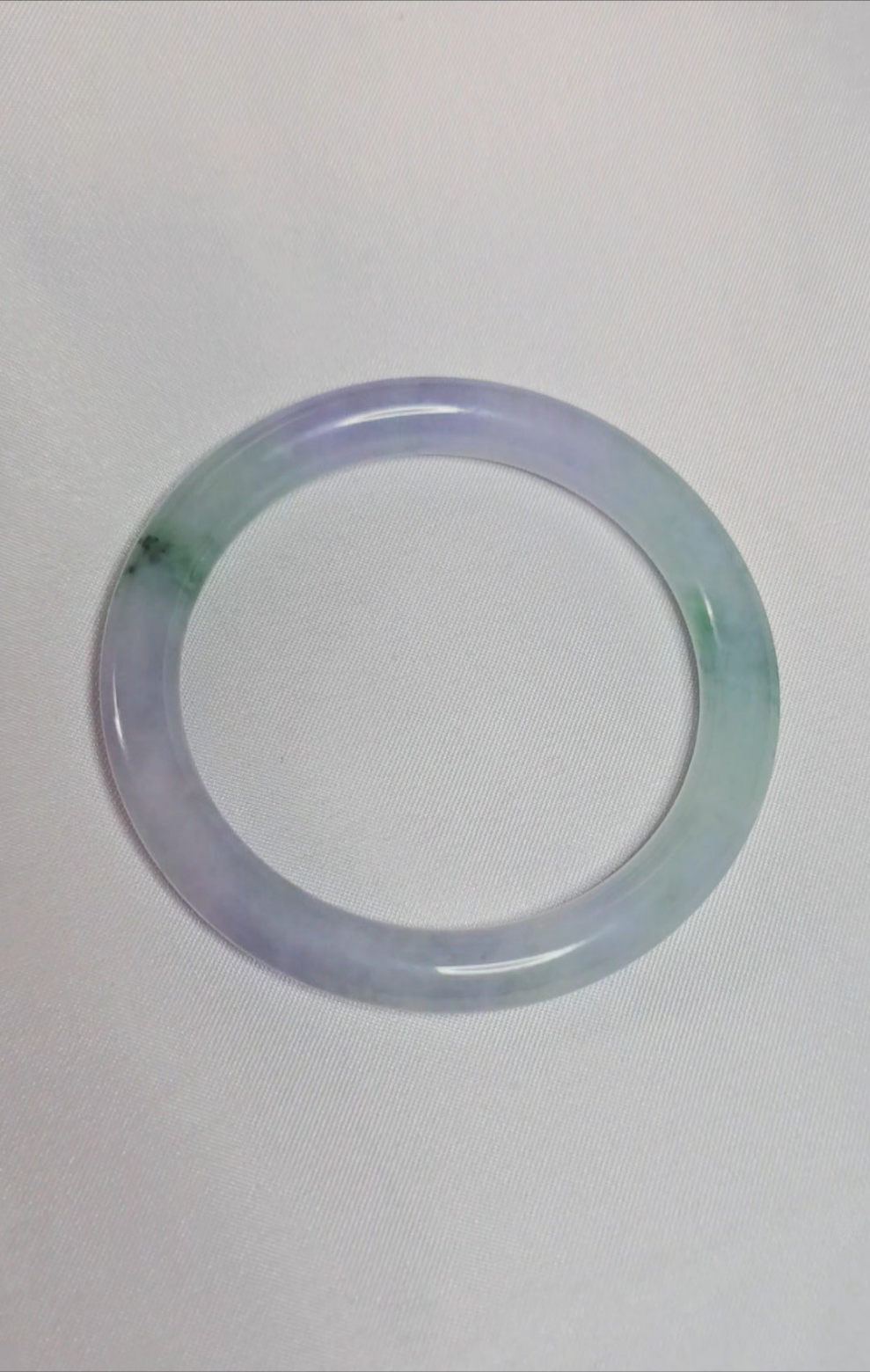 GUARDIAN | JAYDE Natural Grade-A Jadeite Bangle in Pastel Lavender Purple and Green (54mm Round)