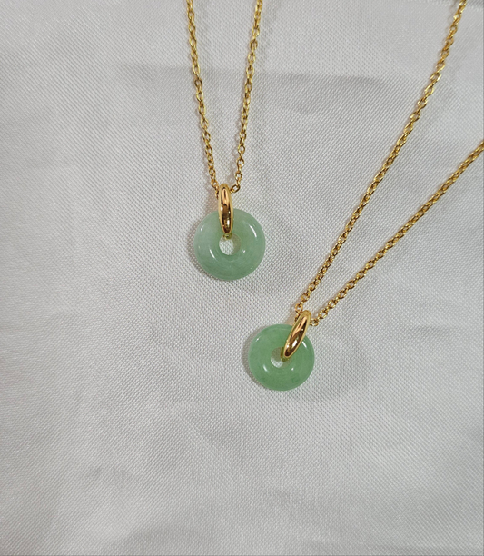 Guardian | Dainty Safekeeping 'Ping An' Jadeite Pendant in Pastel Green (10-11mm)