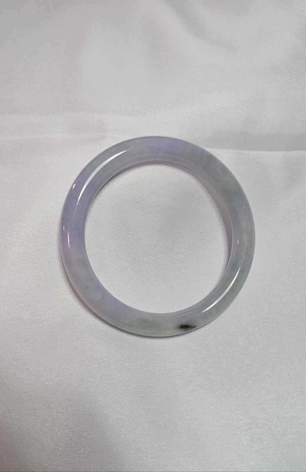 GUARDIAN | JAYDE Natural Grade-A Jadeite Bangle in Pastel Lavender Purple and Pastel Green (51.8mm Round)