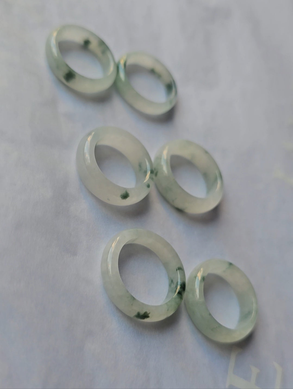 Yuan | Untreated Grade-A Jadeite Ring in Floral Green