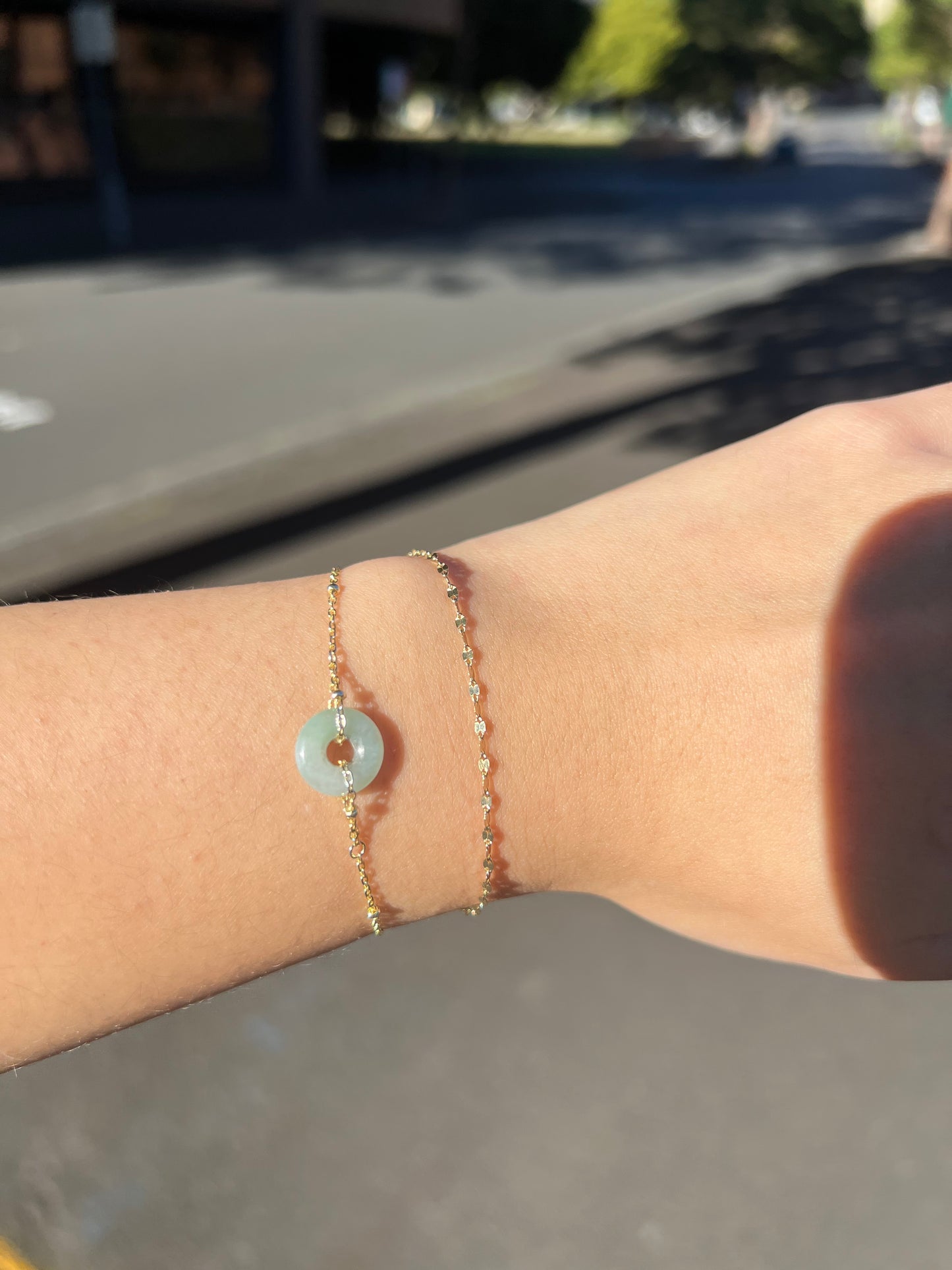Guardian | Dainty Safekeeping 'Ping An' Jadeite Bracelet in Pastel/Aqua Green