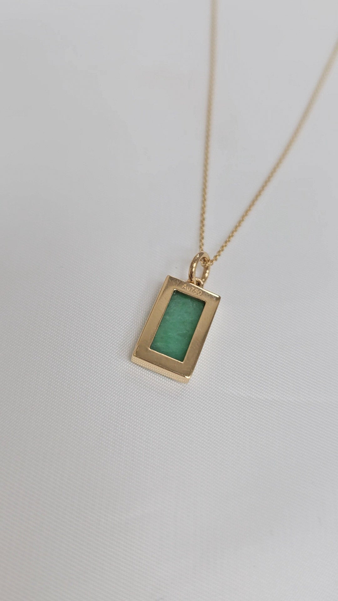 Guardian | Safe and Sound 'Wu Shi Pai' Jadeite Pendant in Apple Green (18K solid gold)