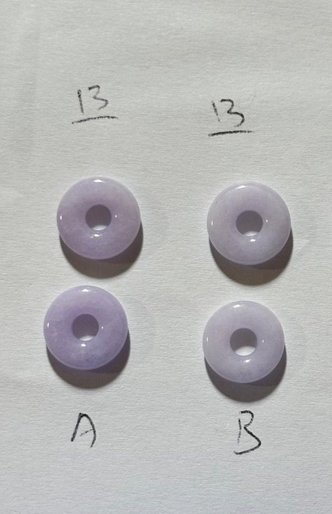 Guardian | Dainty Safekeeping 'Ping An' Jadeite Pendant in Lavender Purple (13mm)