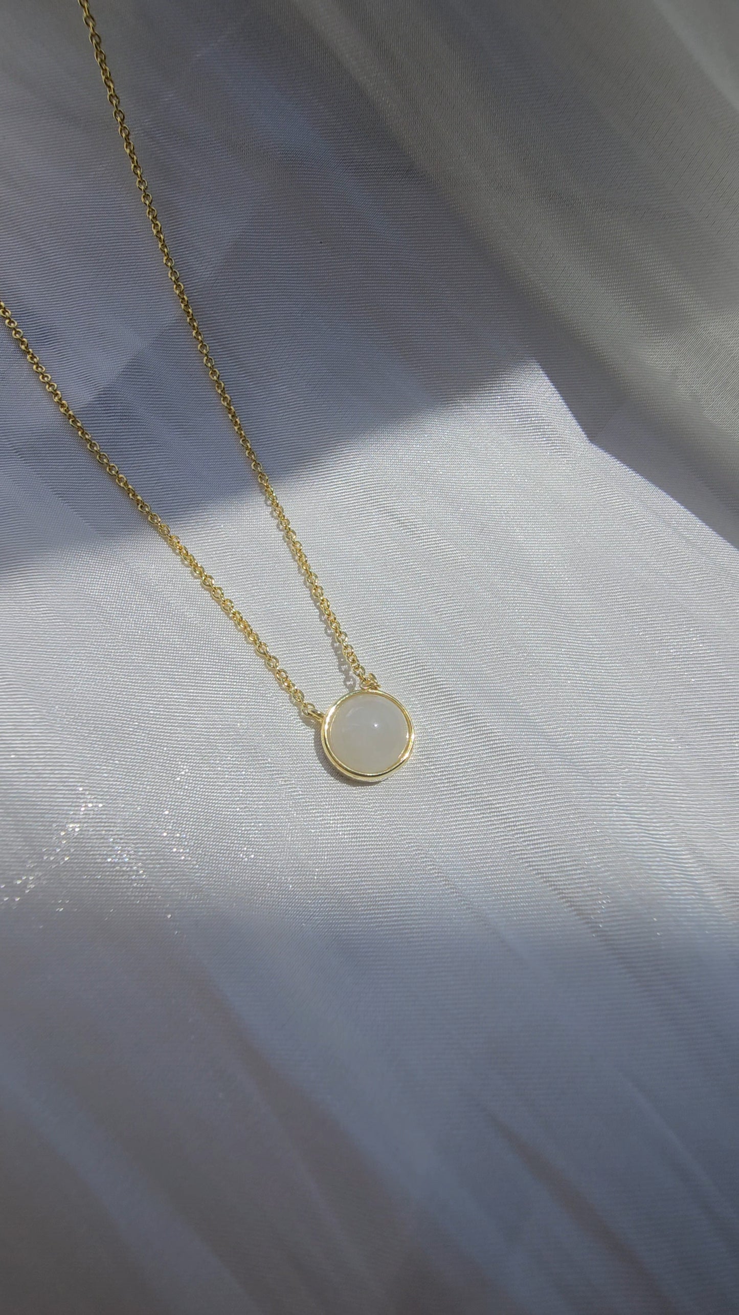 Galaxy | Mid-Autumn Moon Jadeite Pendant in Dreamy White
