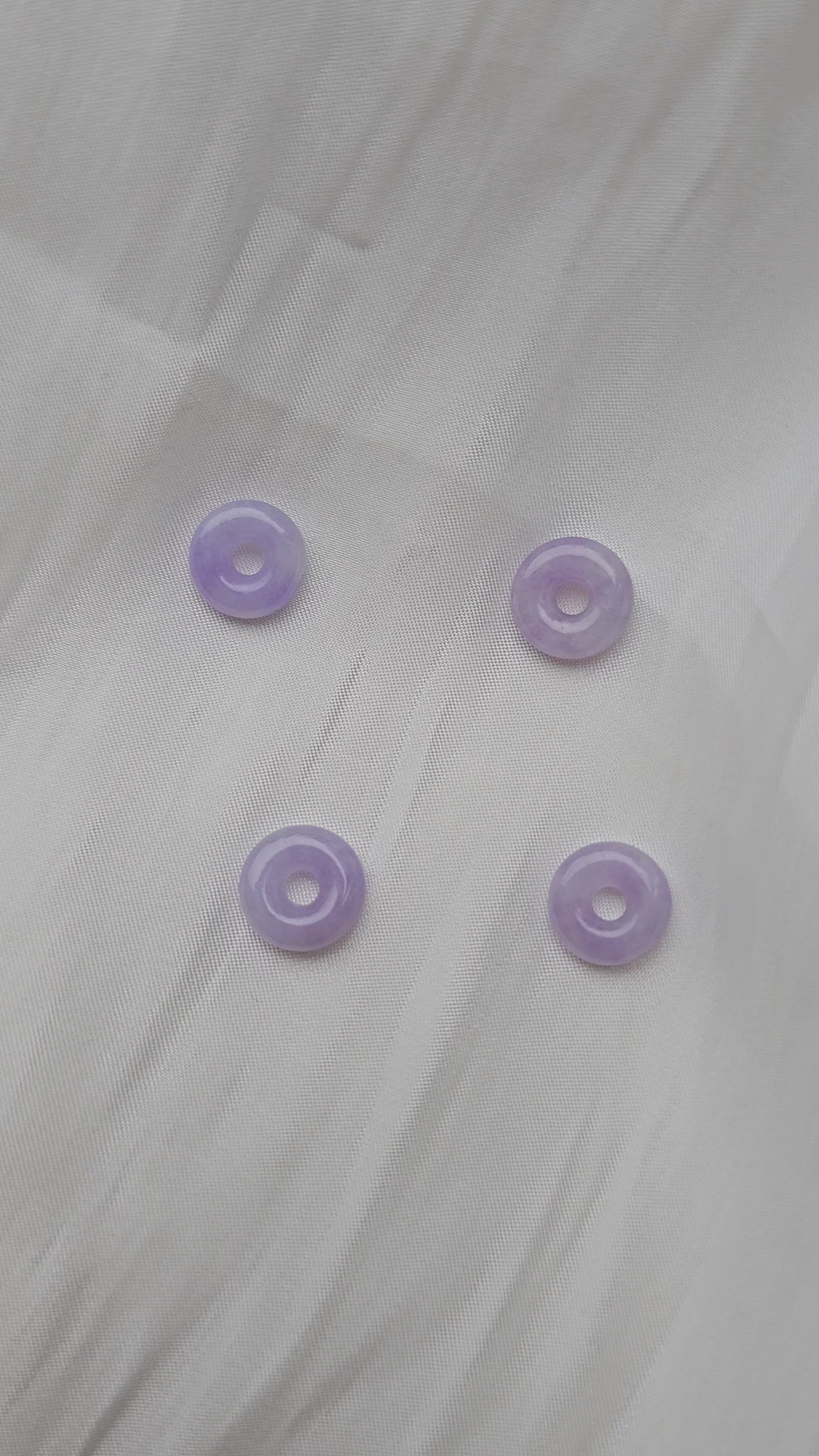 Guardian | Dainty Safekeeping 'Ping An' Jadeite Pendant in Dark Lavender Purple (10mm)