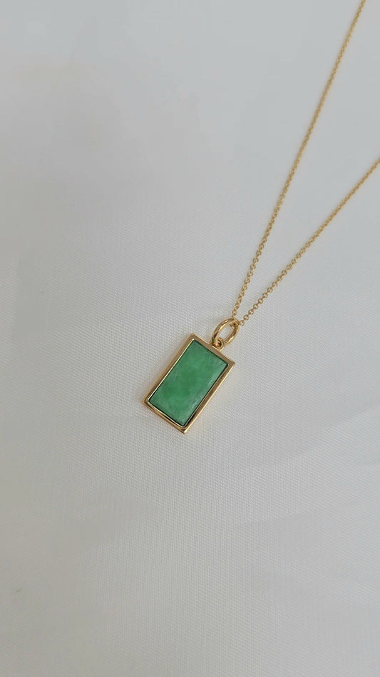 Guardian | Safe and Sound 'Wu Shi Pai' Jadeite Pendant in Apple Green (18K solid gold)