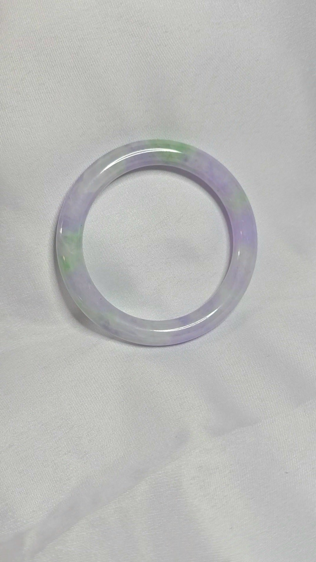GUARDIAN | JAYDE Natural Grade-A Jadeite Bangle in Lavender Purple and Pastel Green (53.4mm Round)