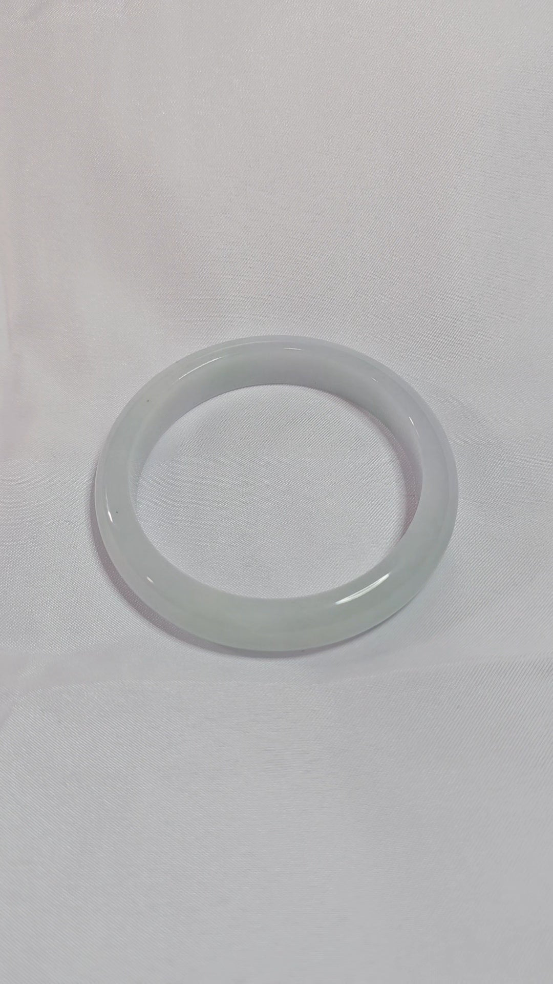 GUARDIAN | JAYDE Natural Grade-A Jadeite Bangle in Dreamy White (57.1mm Half Round)