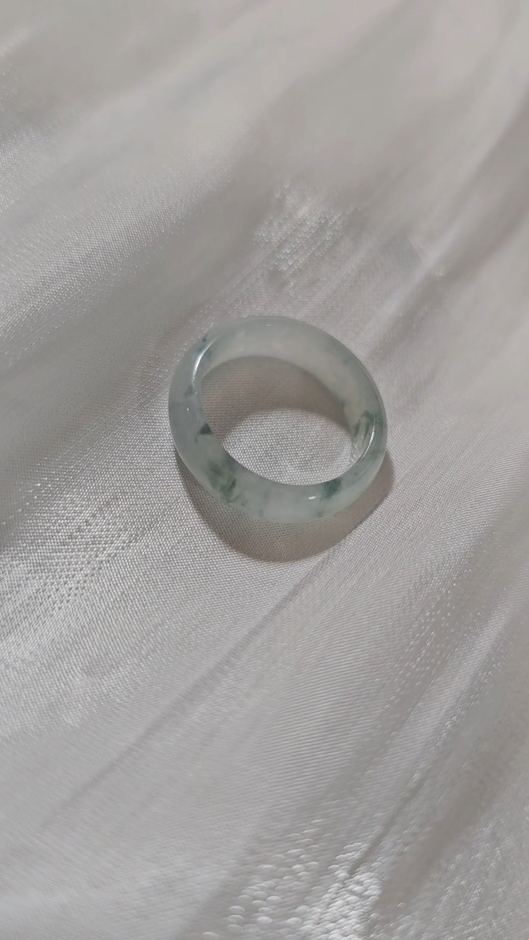 Yuan | Untreated Grade-A Jadeite Ring in Floral Green