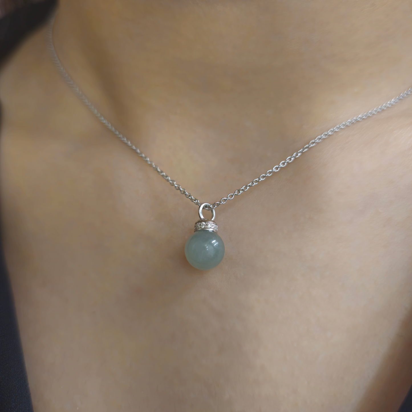 Yuan | Princess Jadeite Necklace in Aqua Green