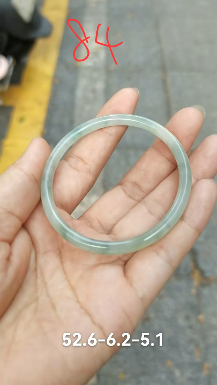 GUARDIAN | JAYDE Natural Grade-A Jadeite Bangle in Light Aqua Green (52.6mm Thin Round)