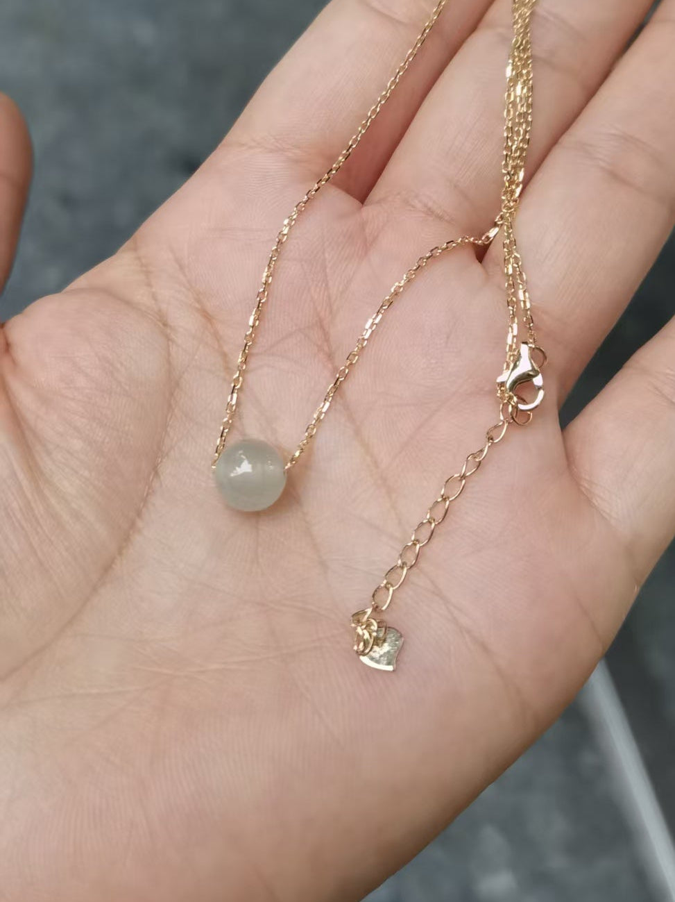 袁 | 極簡主義夢幻白翡翠項鍊