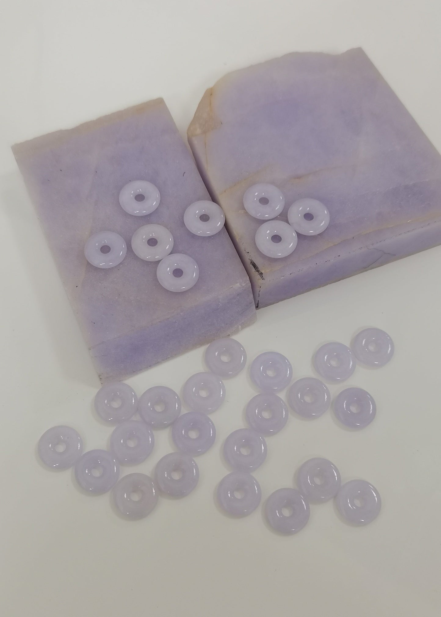 Guardian | Princess Reversible Safekeeping 'Ping An' Jadeite Pendant in Lavender Purple (13mm, 18ct white gold)