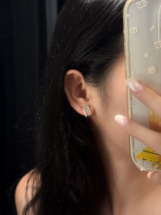 Guardian | Jadeite Diamond Ear Cuffs in Icy White