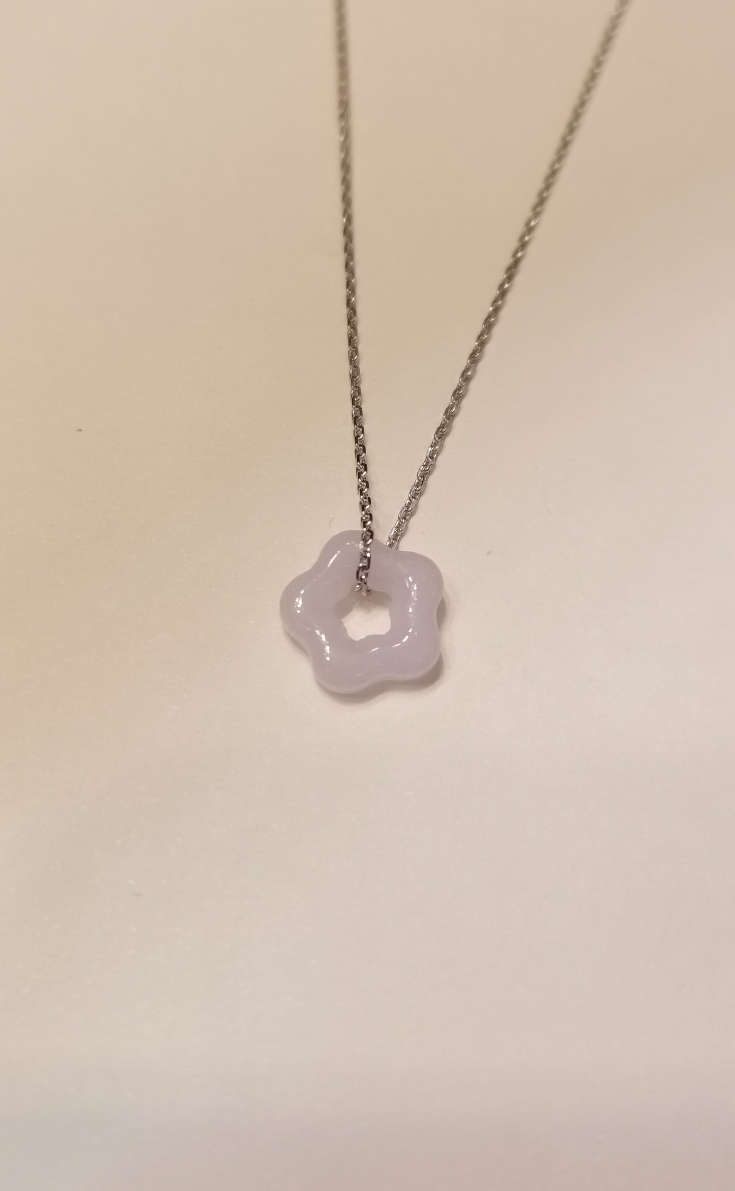 Galaxy | 'Xing' Jadeite Pendant in Dark Lavender Purple