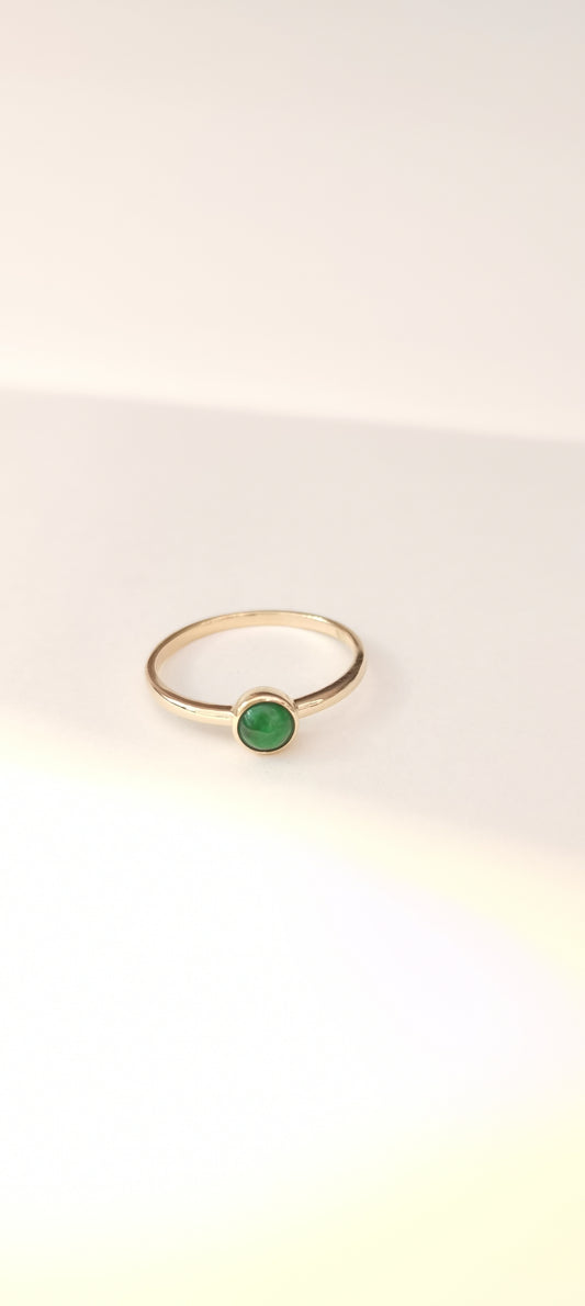 Galaxy | Moon Jadeite Ring in Deep Spinach Green