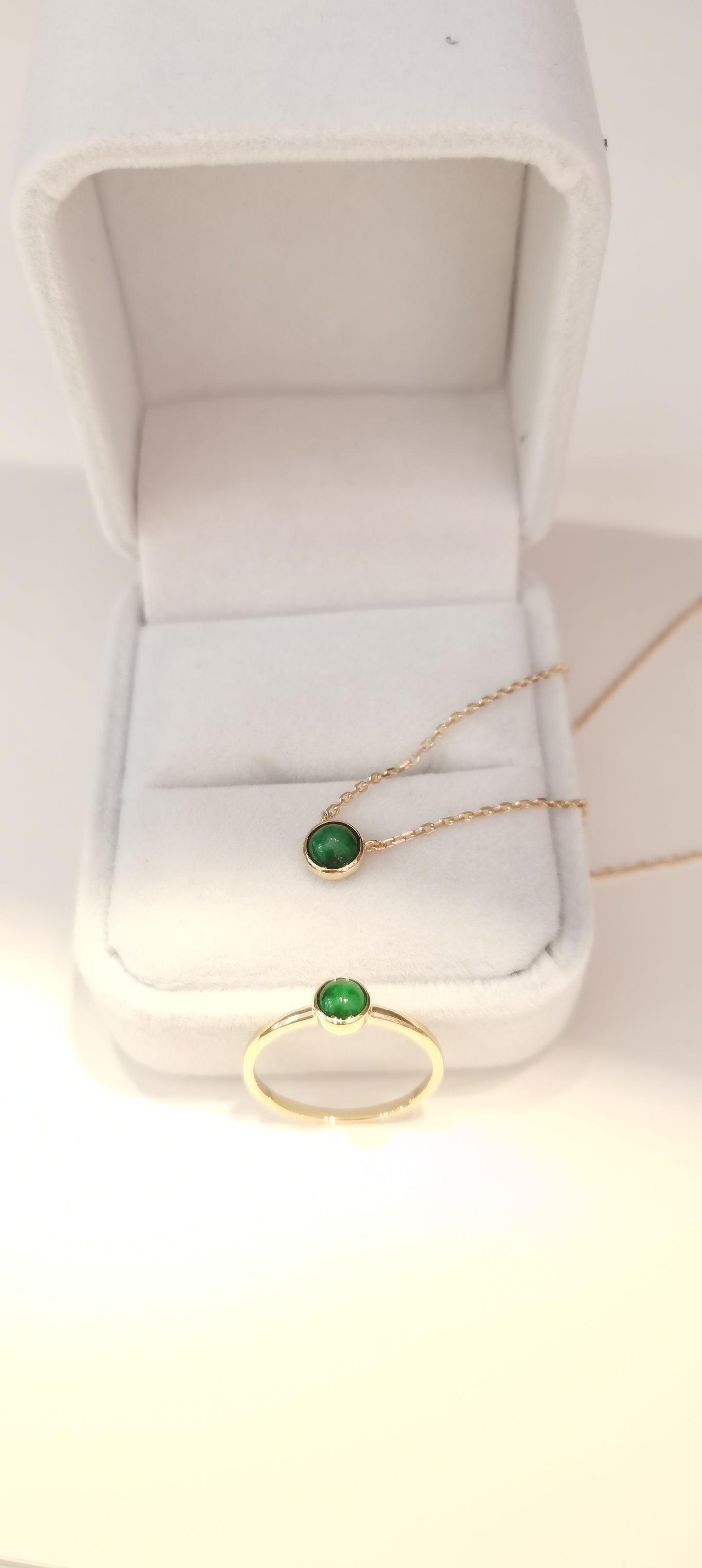 Galaxy | Moon Jadeite Ring in Deep Spinach Green