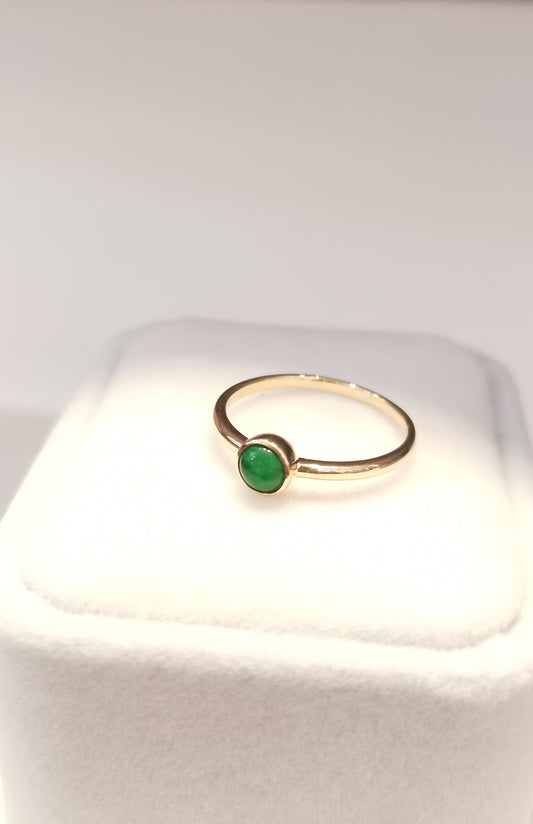 Galaxy | Moon Jadeite Ring in Deep Spinach Green