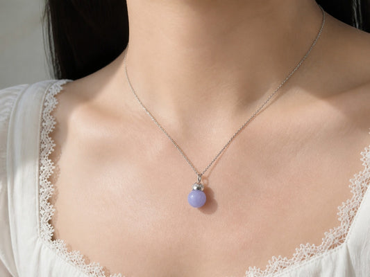 Yuan | Princess Jadeite Necklace in Lavender Purple