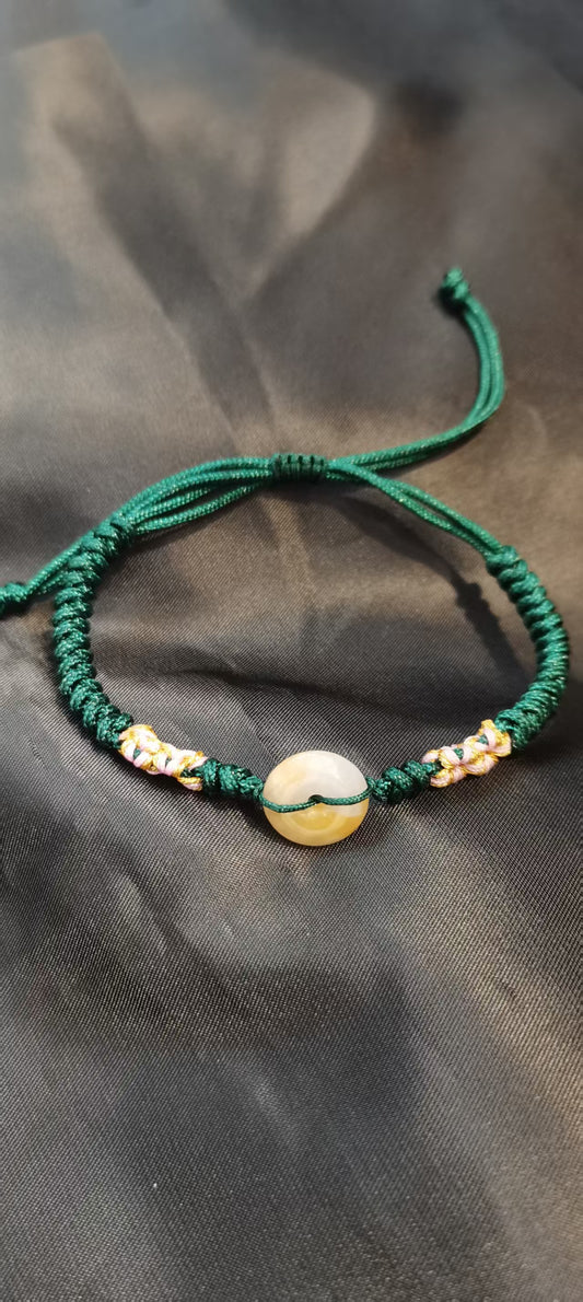 Guardian | Dainty Safekeeping Adjustable 'Ping An' Jadeite Braided Bracelet (Male)