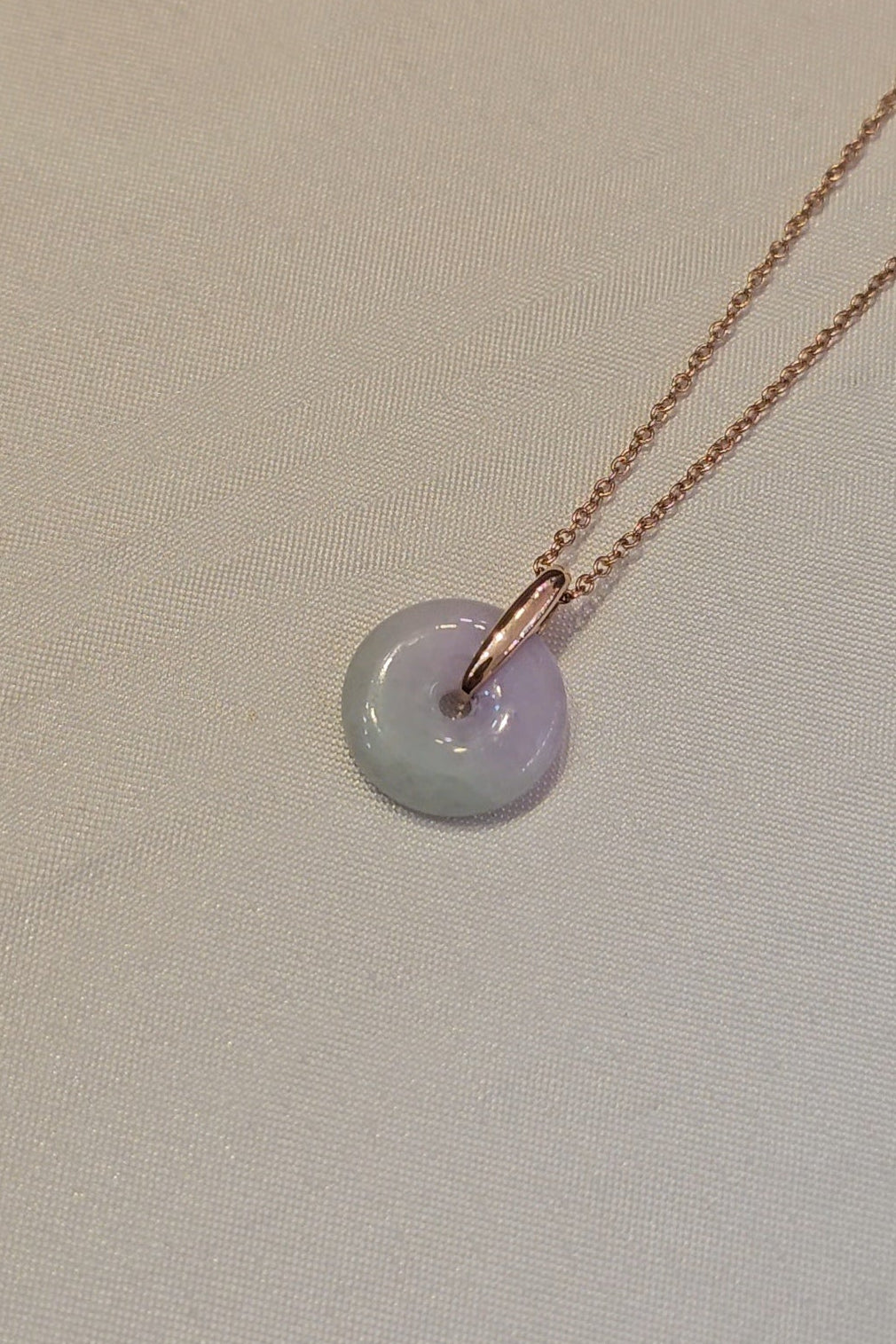 Guardian | Mei Safekeeping 'Ping An' Jadeite Pendant in Lavender Purple and Pastel Green(13mm)