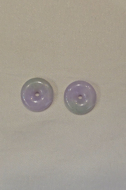 Guardian | Mei Safekeeping 'Ping An' Jadeite Pendant in Lavender Purple and Pastel Green(13mm)