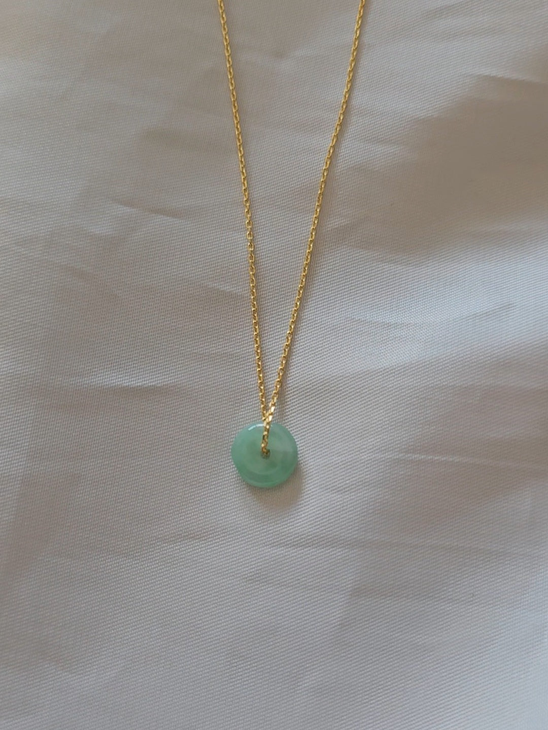 Guardian | Floating Safekeeping 'Ping An' Jadeite Necklace (9mm)