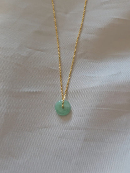 Guardian | Floating Safekeeping 'Ping An' Jadeite Necklace (9mm)