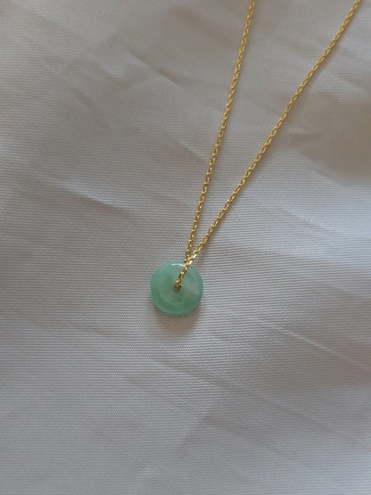 Guardian | Floating Safekeeping 'Ping An' Jadeite Necklace (9mm)