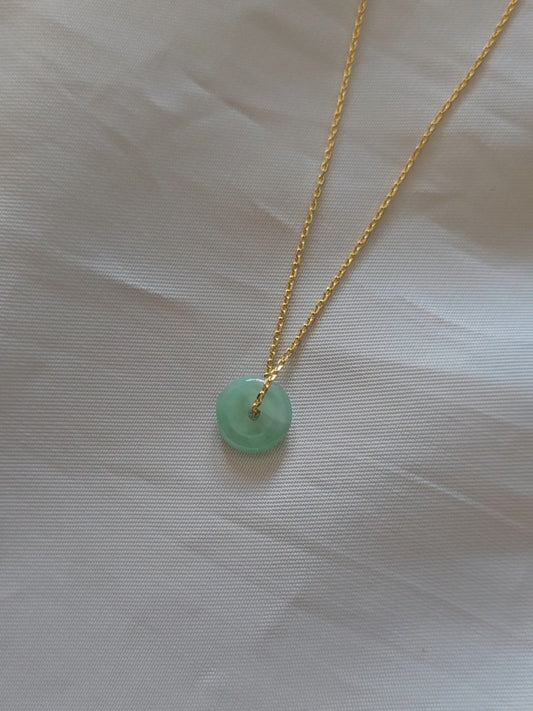 Guardian | Floating Safekeeping 'Ping An' Jadeite Necklace (9mm)