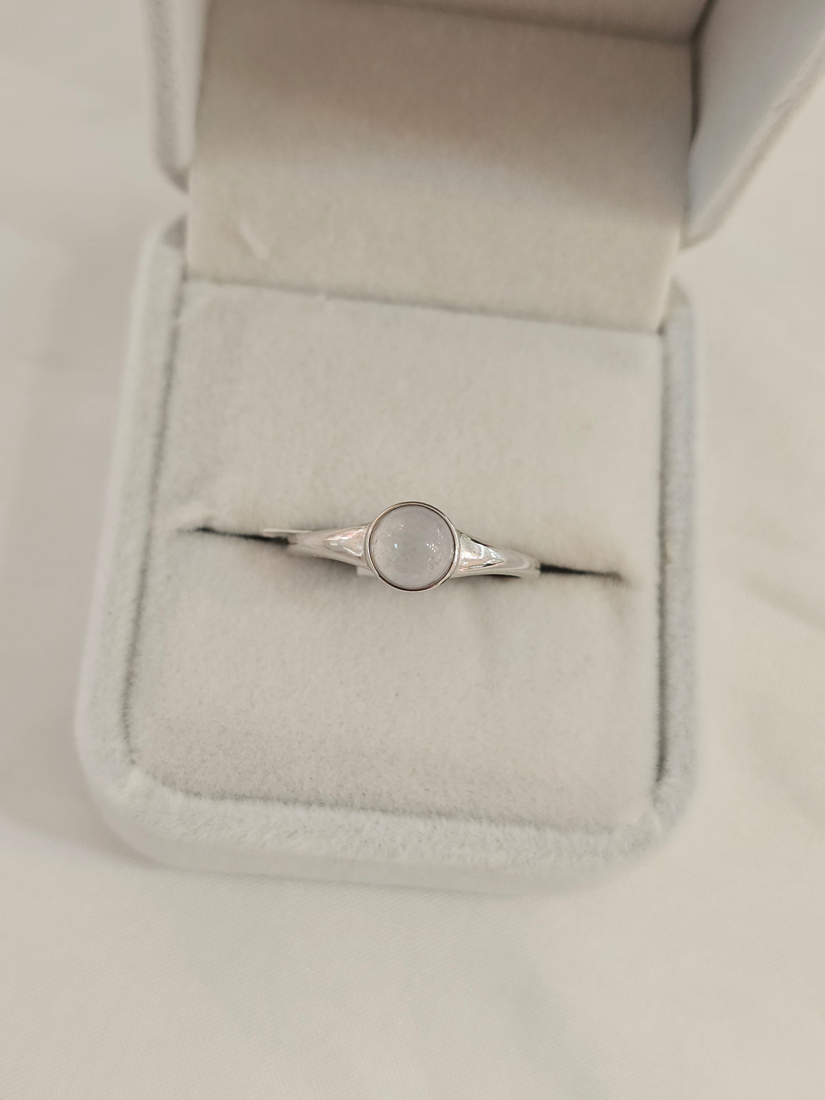 Galaxy | Full Moon Jadeite Adjustable Ring in Dreamy White