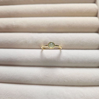 Galaxy | Moon Jadeite Adjustable Ring in Aqua Green