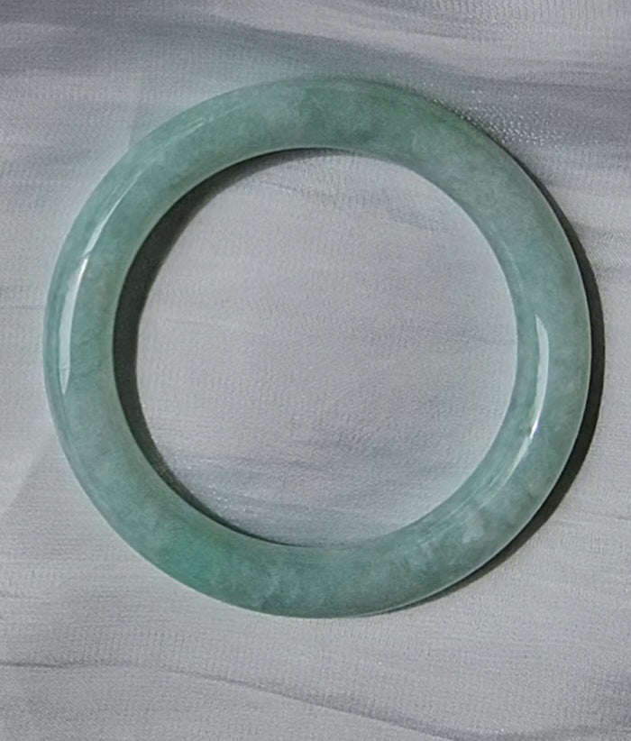 GUARDIAN | JAYDE Natural Grade-A Jadeite Bangle in Light Aqua Green (55.5mm Round)