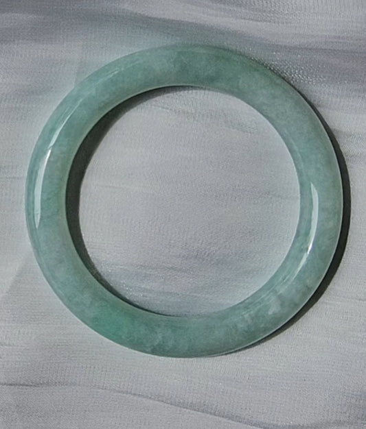 GUARDIAN | JAYDE Natural Grade-A Jadeite Bangle in Light Aqua Green (55.5mm Round)